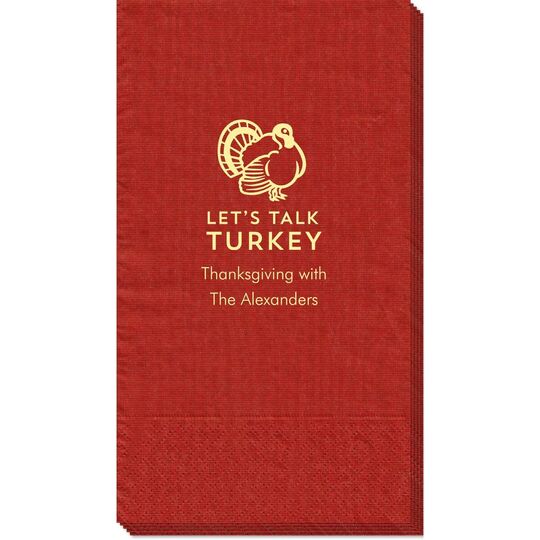 Let's Talk Turkey Moire Guest Towels
